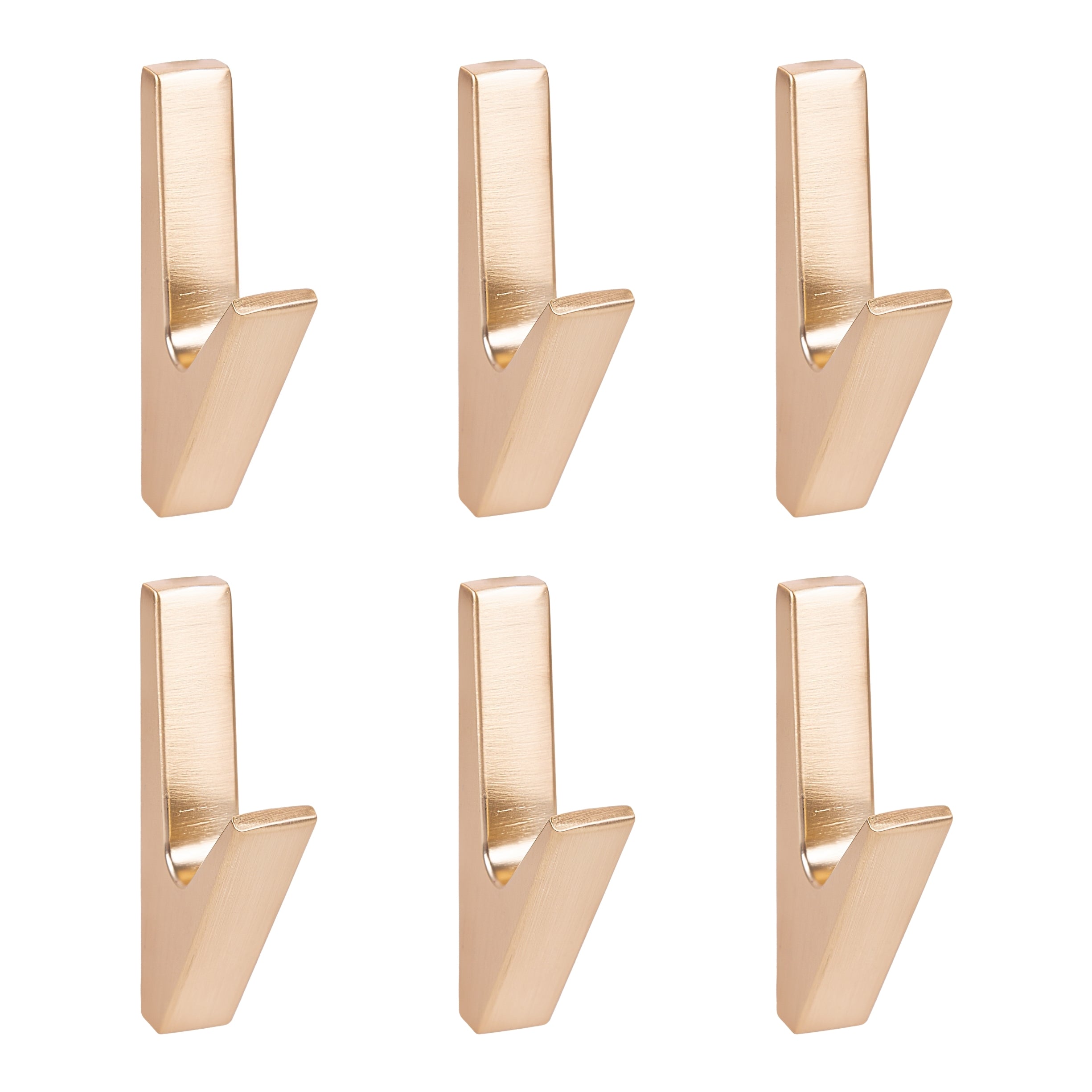 QUVIO Wandkapstok - Metaal - Goud - Set van 6