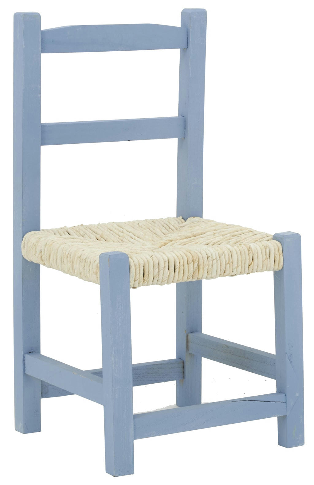 - Chaise enfant en bois bleu-gris