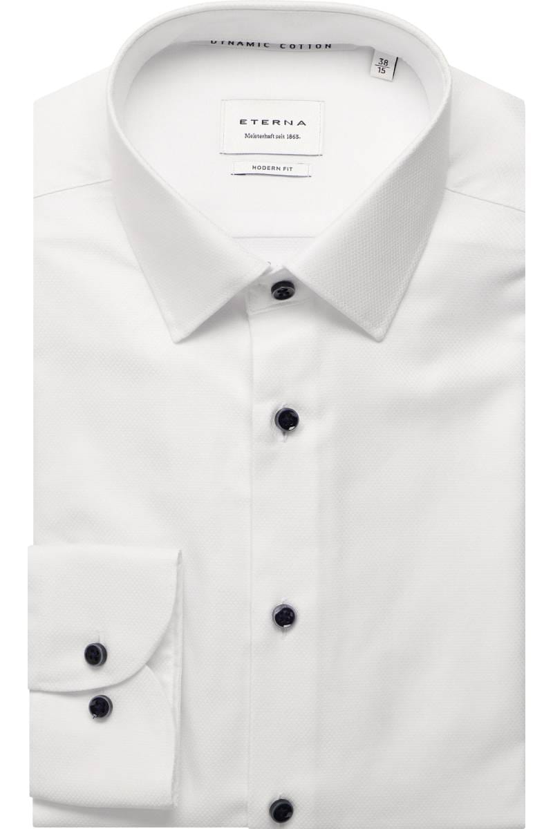 ETERNA Dynamic Cotton Modern Fit Hemd weiss, Strukturiert