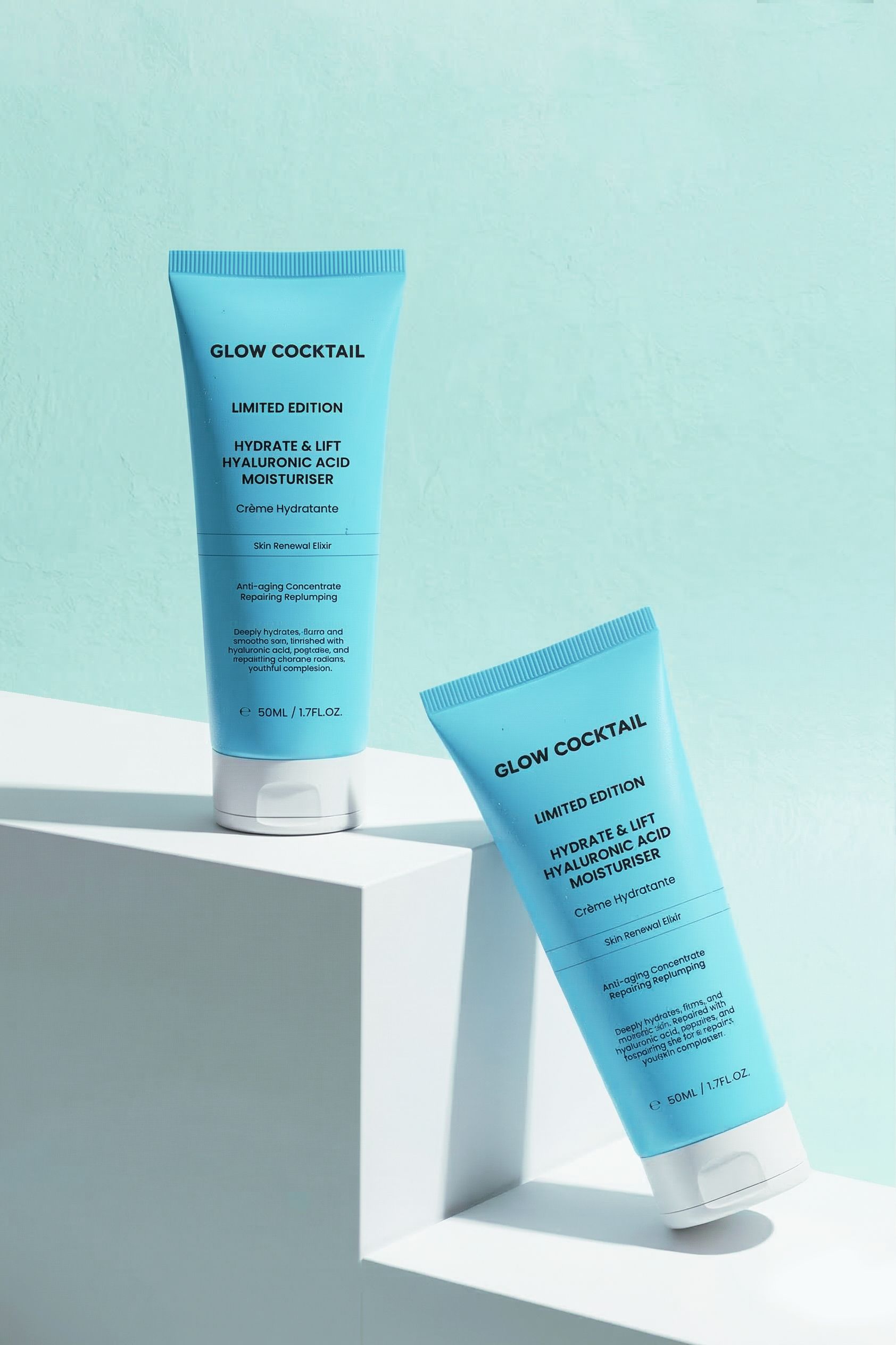 GlowCocktail London Limited Edition Hydrate and Lift Hyaluronic Acid Moisturiser 50ml