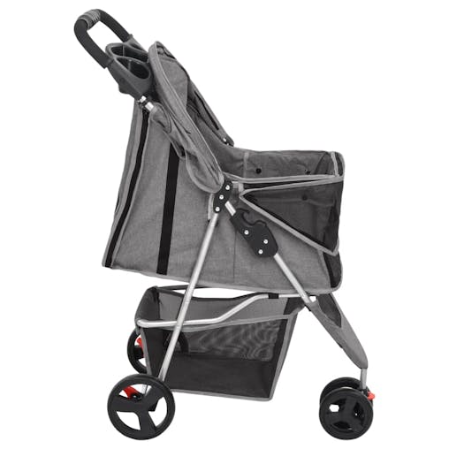NNEVL Folding Dog Stroller Grey 80x46x98 cm Oxford Fabric