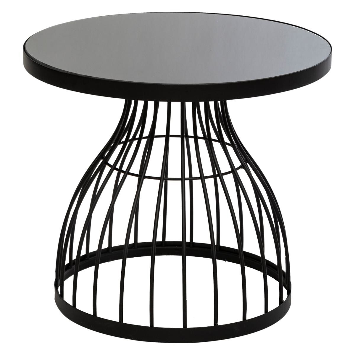 Side table "Kushi" Black, D.55 cm