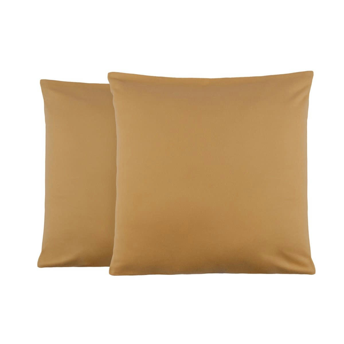 TOUDOUX - Lot de 2 Taies d'oreiller en Molleton Cappuccino 50x70 cm