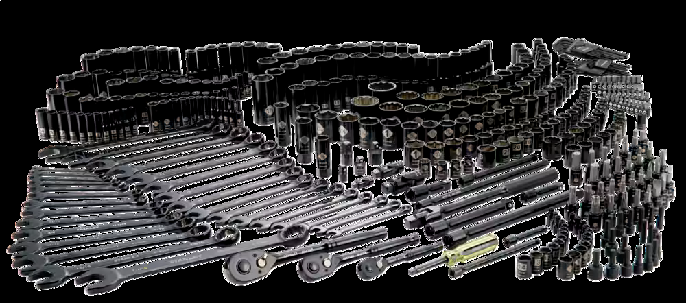 Stanley Professional Grade Black Chrome Socket Set, SAE/Metric, 427-pc