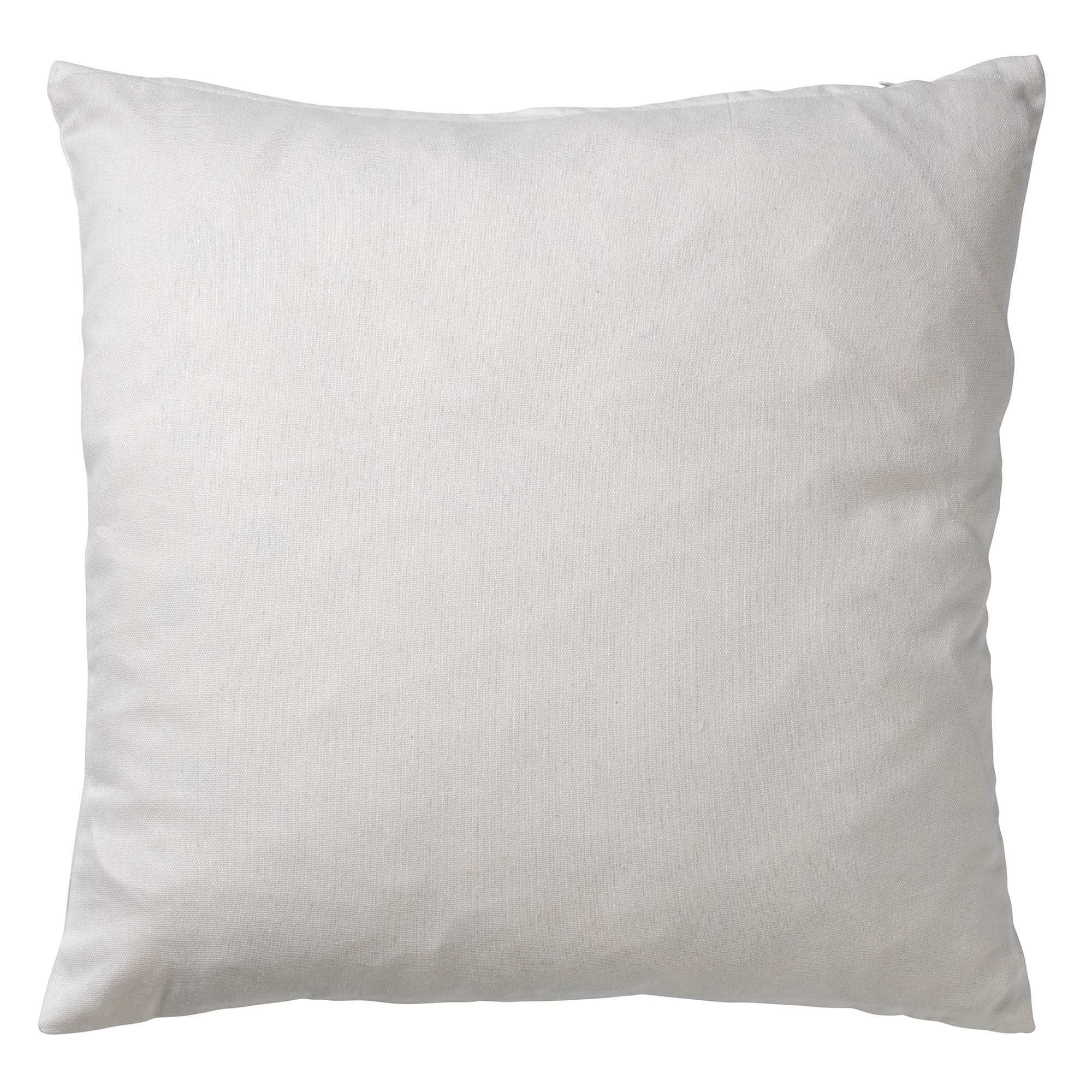 JAMES - Kussenhoes 45x45 cm - duurzaam katoen - effen kleur - Snow White - wit