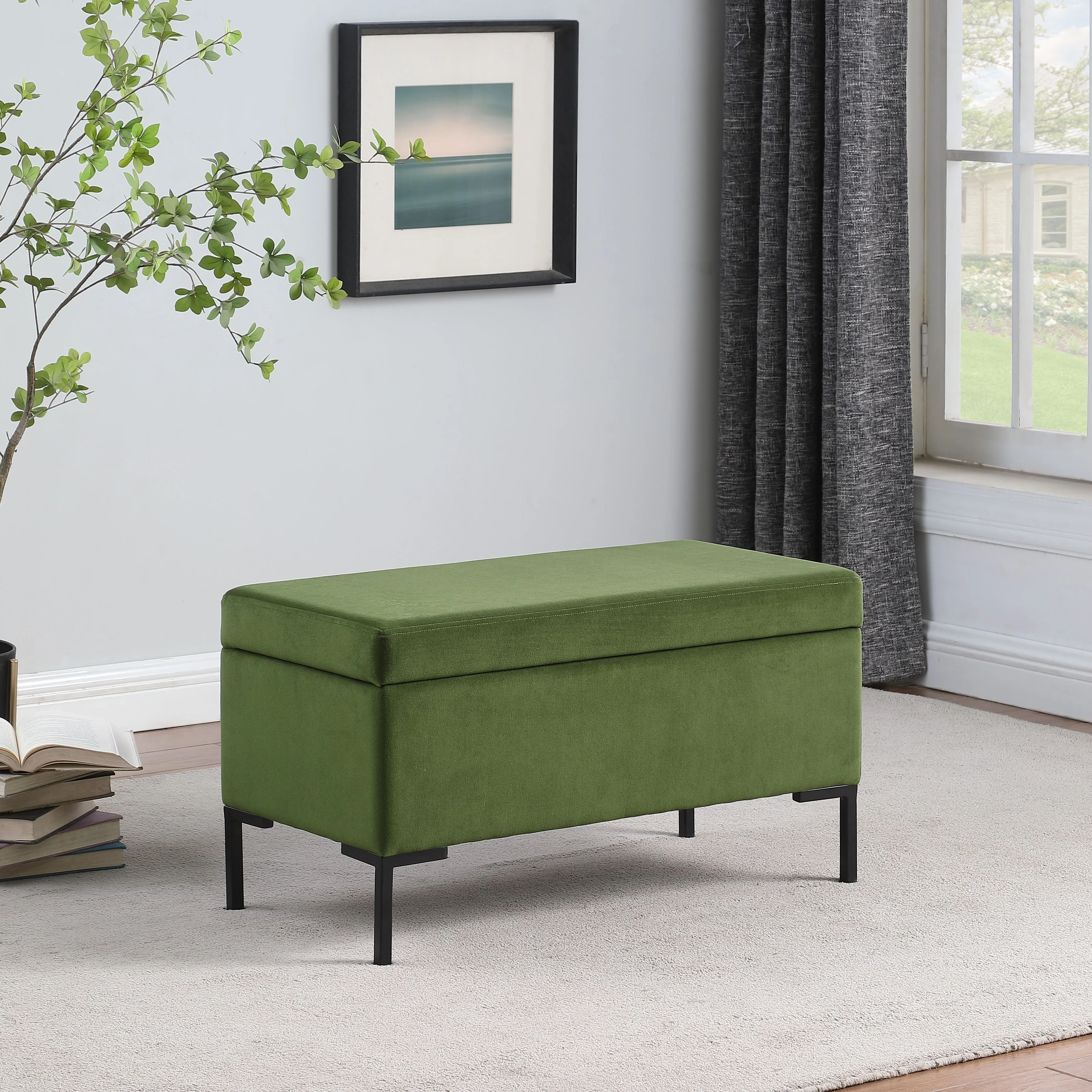 HomePop Storage Bench with Metal Leg