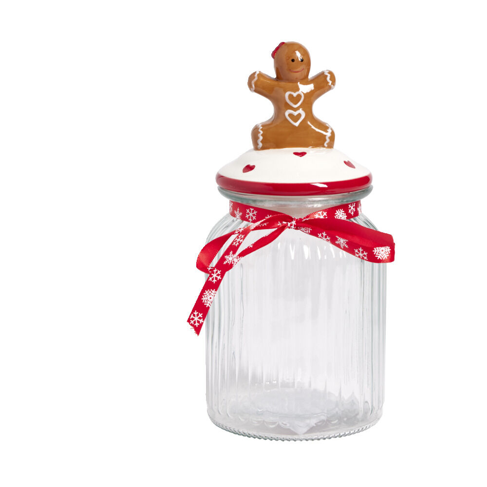 Bonbonnière No&euml;l en verre 1L (3 modèles)
