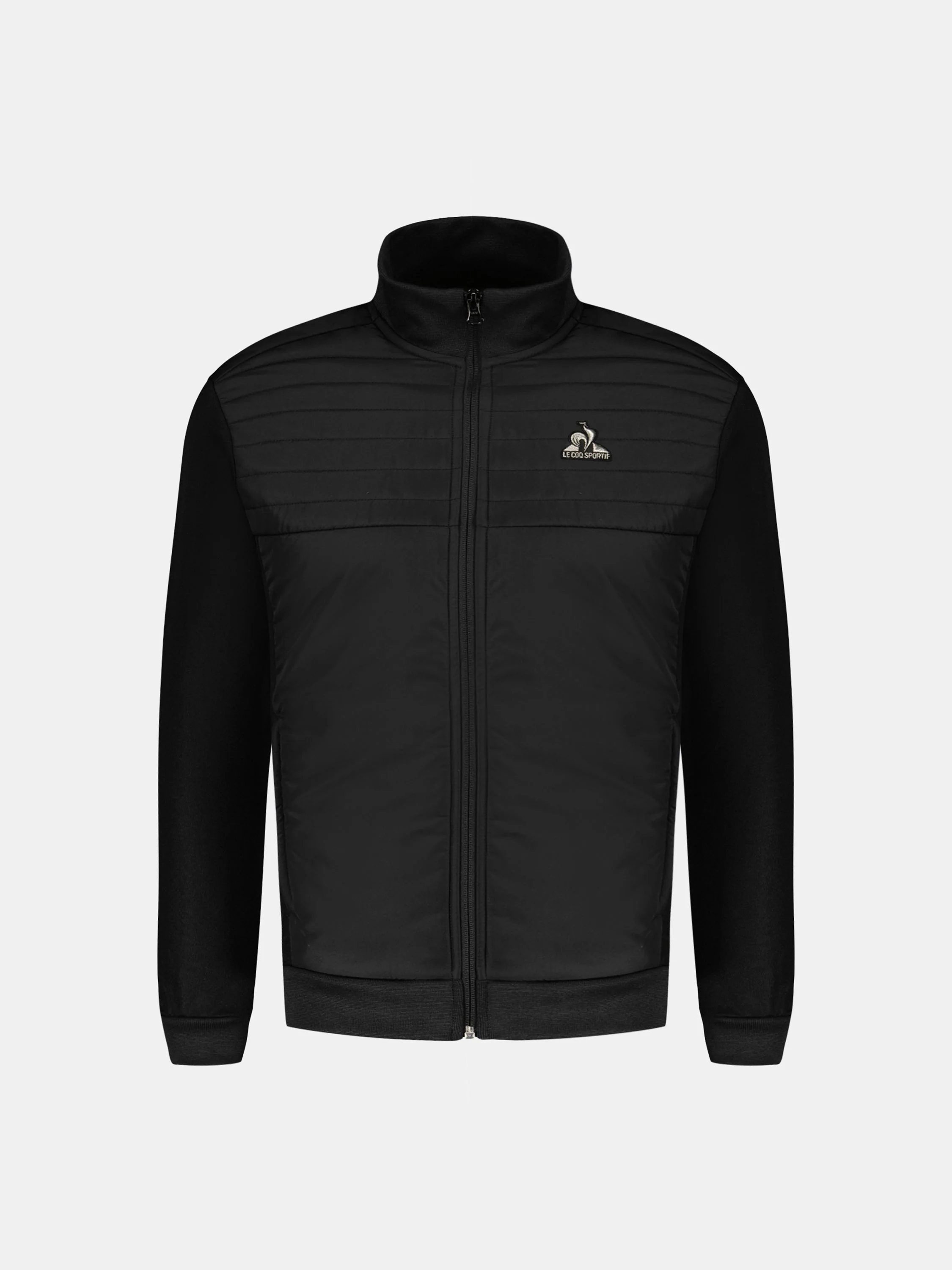 Veste bi-matière matelassée avec manches en jersey technique