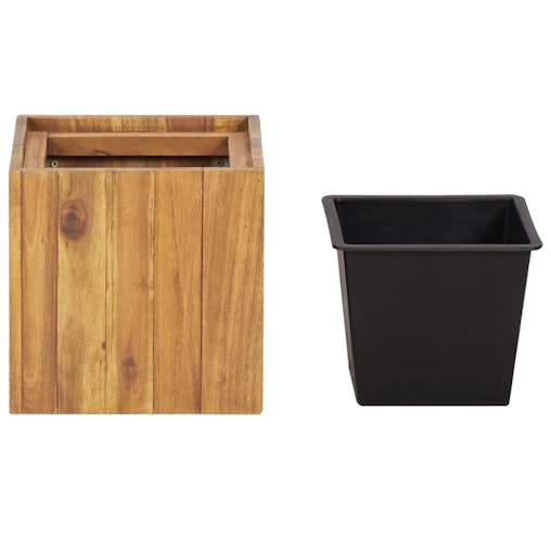 NNEVL Garden Raised Bed Pot 24.5x24.5x25 cm Solid Acacia Wood