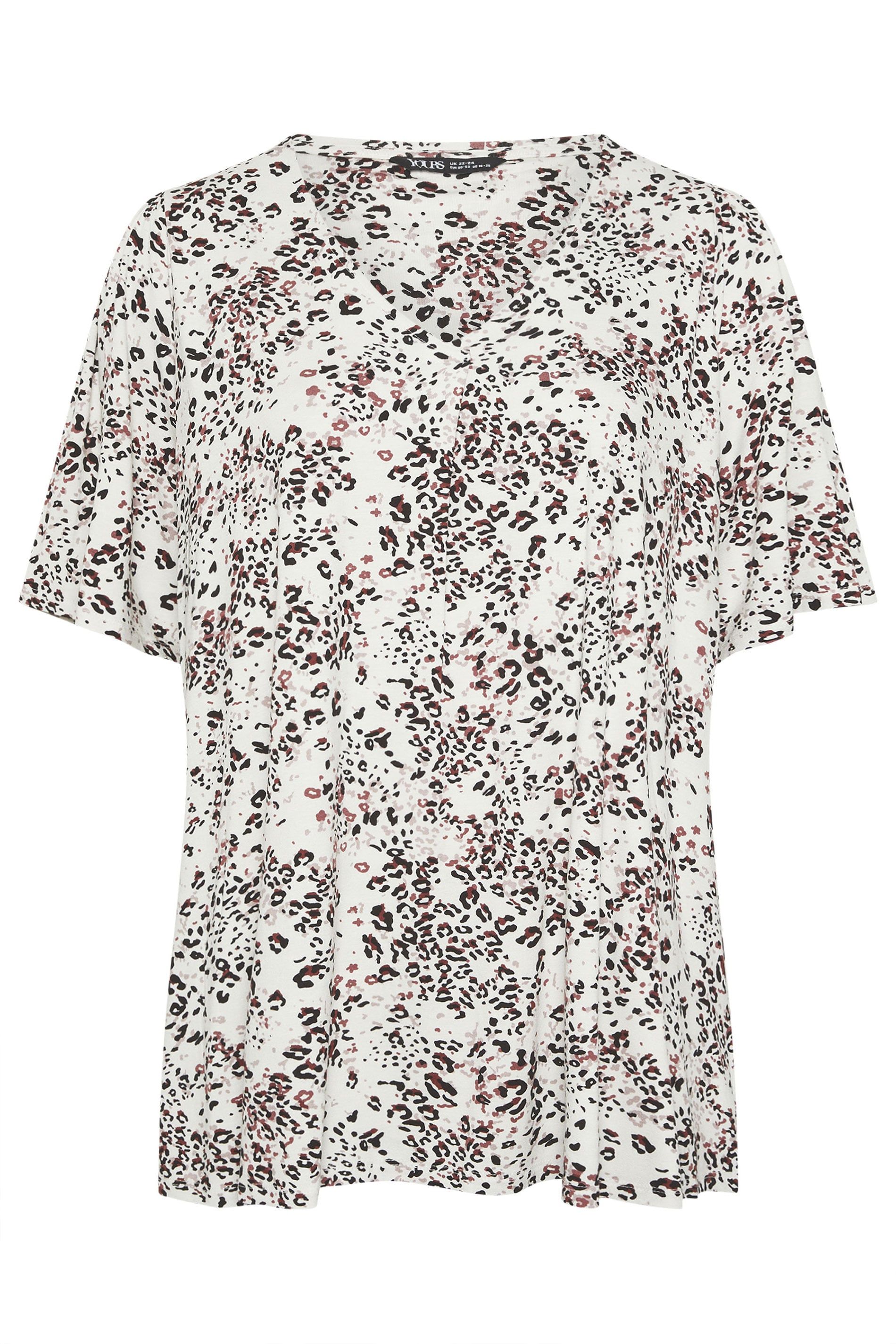 Yours Leopard Print Pleat Front Top