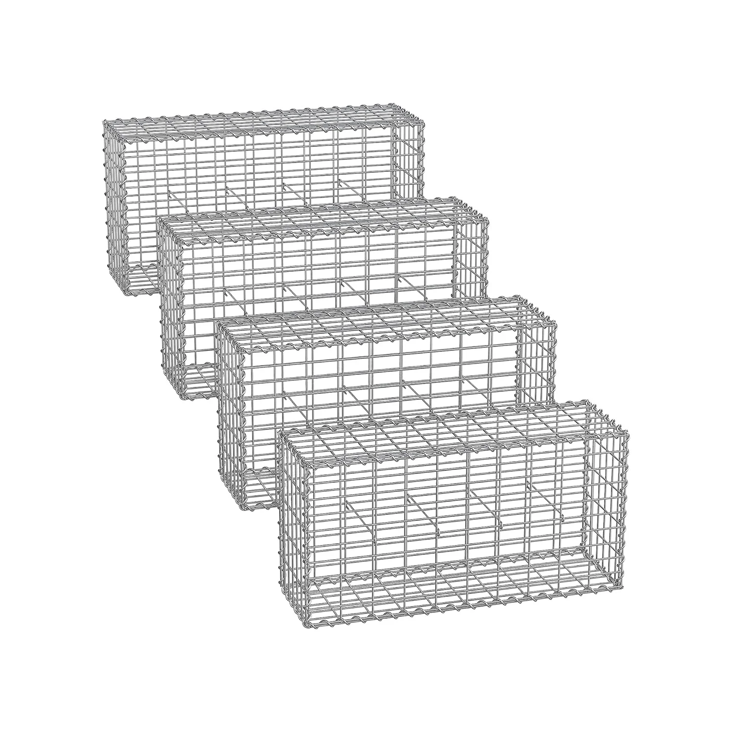 Gabion pour pierre antirouille (Lot de 4)