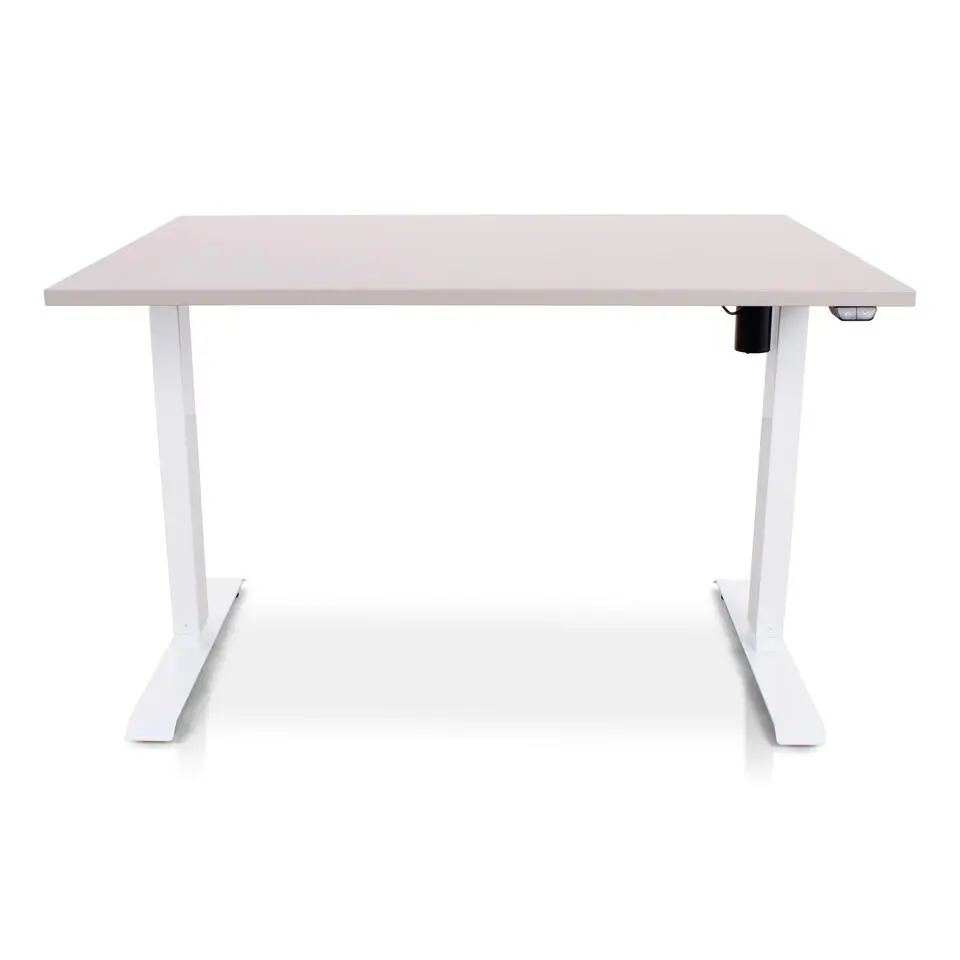 MRC EASY Zit-Sta Bureau �?Elektrisch Verstelbaar �?120x80 cm �?Blad Sand Grey