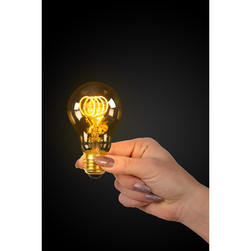 Ampoule ambrée à filament LED E27 5 W Ø 6 cm diammable LUCIDE