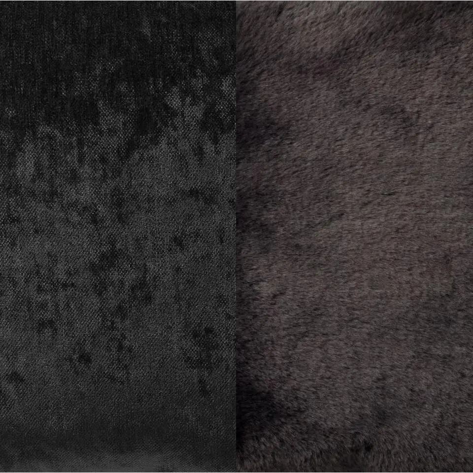 KUSSENSET - 4-delig - Soft Elegance - 45x45 cm - inclusief binnenkussens - zwart