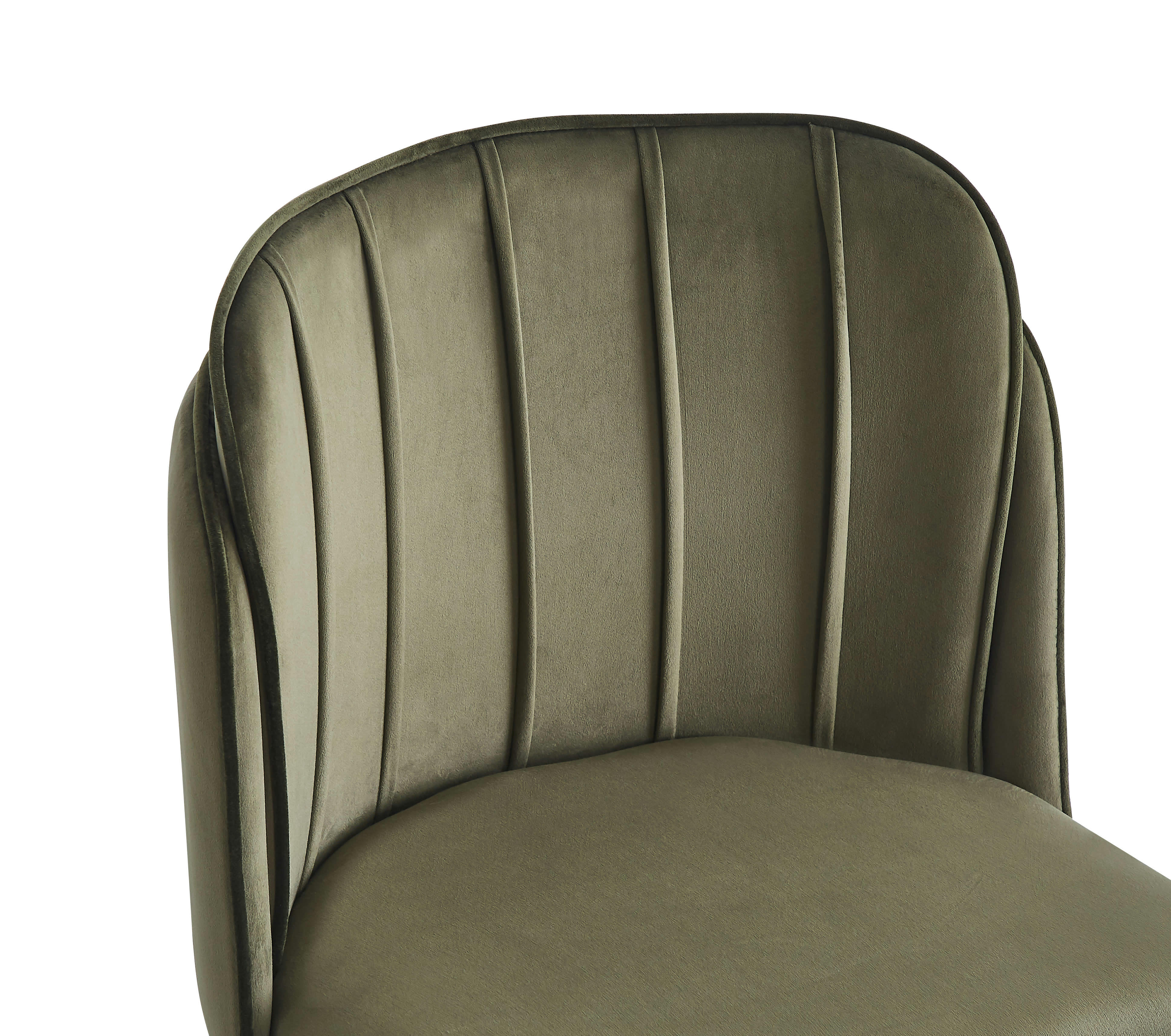 - Lot de 2 chaises en métal et tissu vert kaki