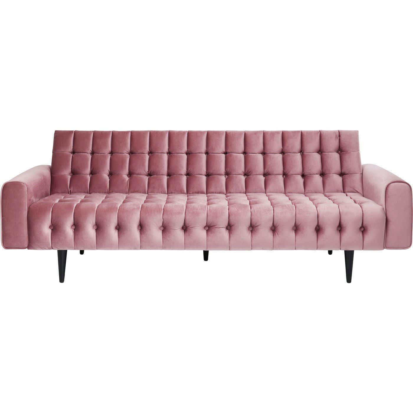 MILCHBAR - Canapé 3 places en velours rose