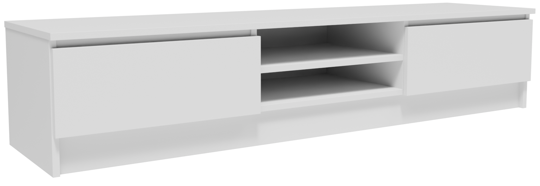 Szafka RTV 2D1P160BIA biała 160cm duży stolik pod telewizor komoda regał
