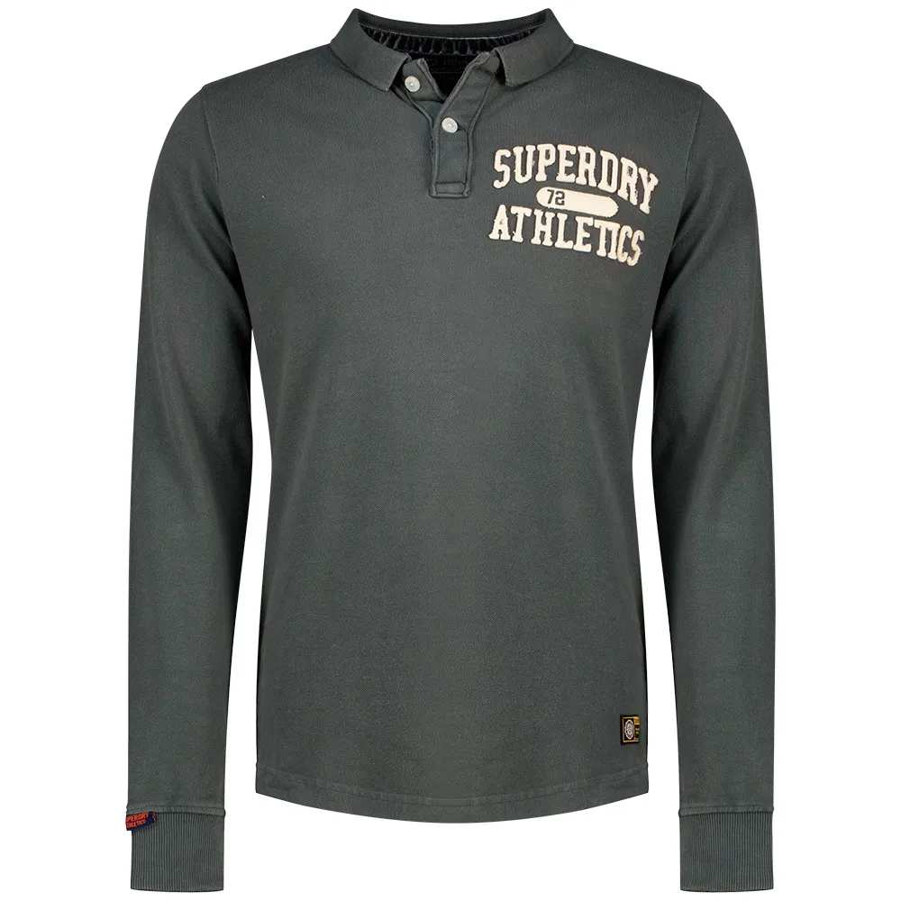 Superdry Vintage Athletic long sleeve polo refurbished