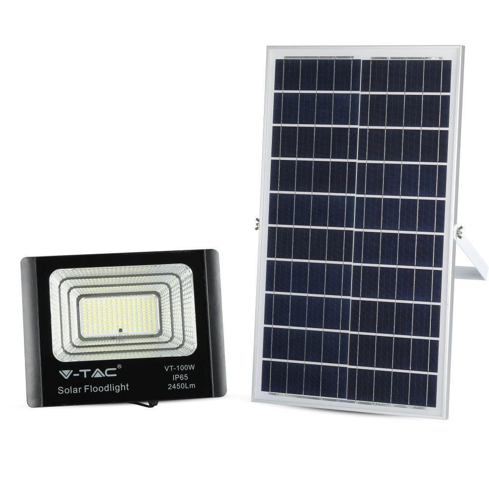 Naświetlacz halogen LED V-TAC Solarny 35W IP65 VT-100W zimny 2450lm