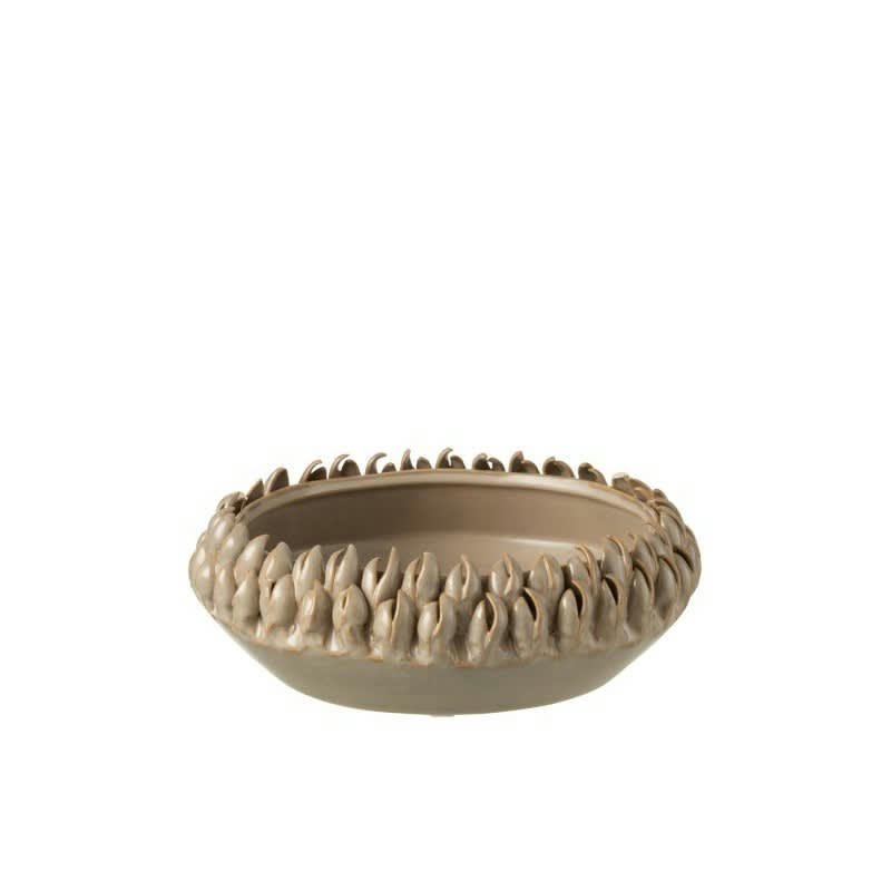 IBIZA - Plat céramique gris D23cm