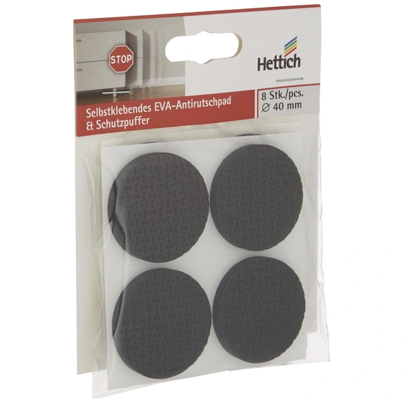 Antirutschpad, rund, Selbstklebend, schwarz, Ø 40 x 5 mm