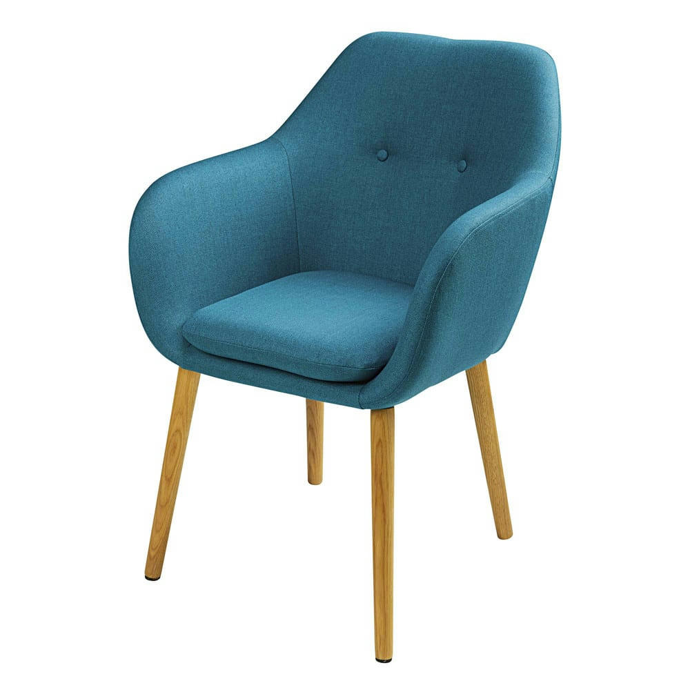 Arnold - Fauteuil de table vintage bleu
