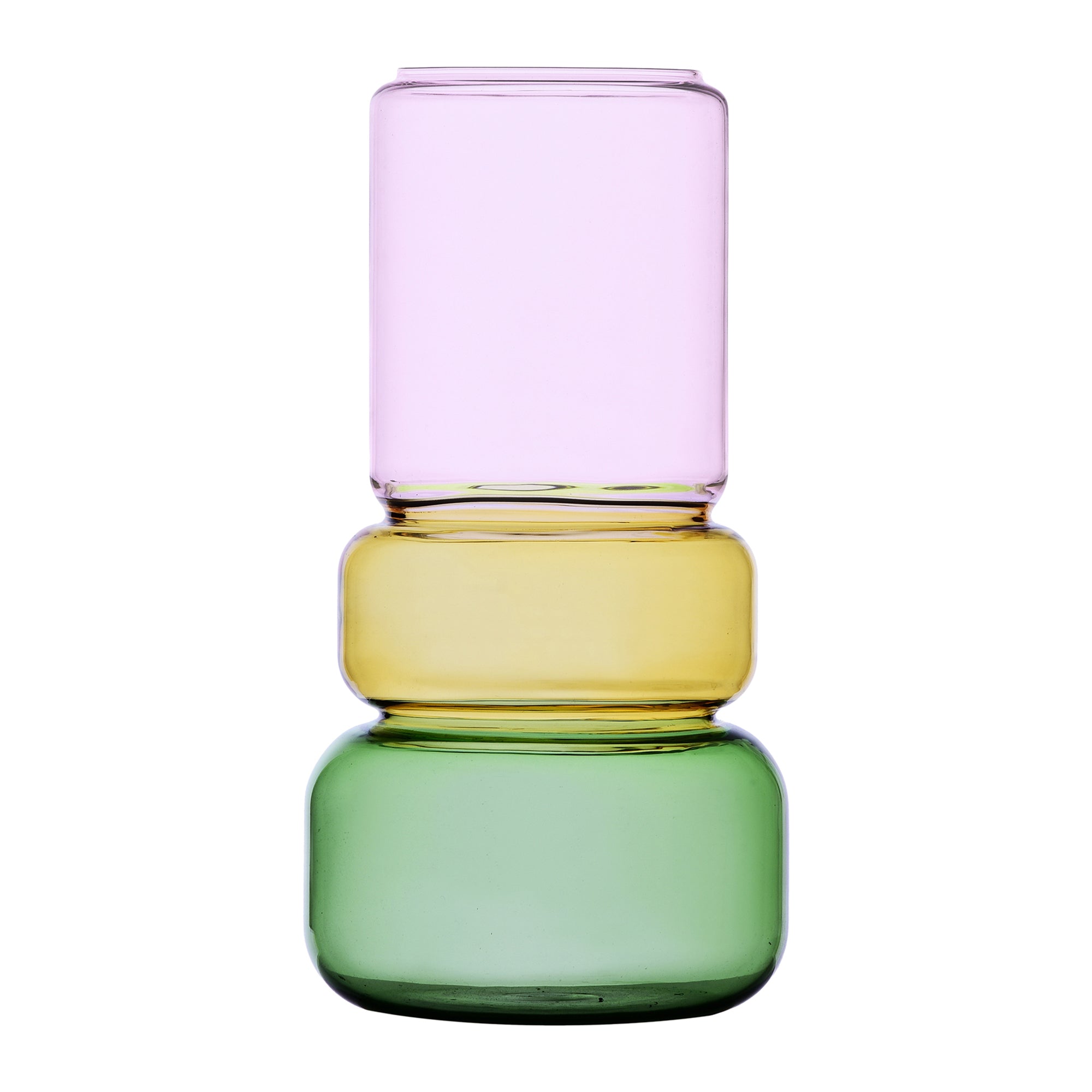 Ichendorf Milano Revolve Vaas H 25 cm - Roze / Amber / Groen