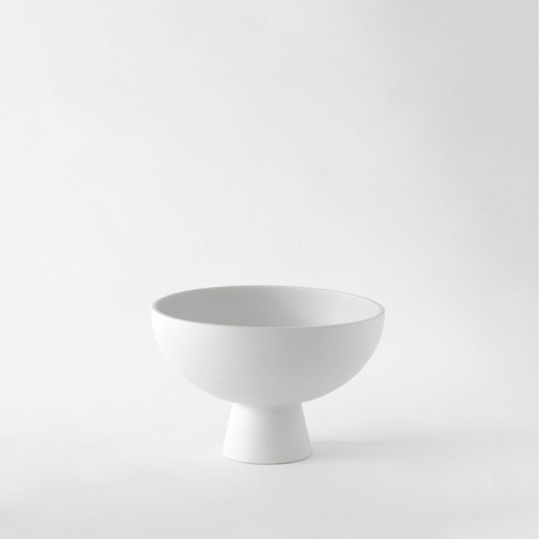 Medium Vaporous Grey Modern Pedestal Bowl