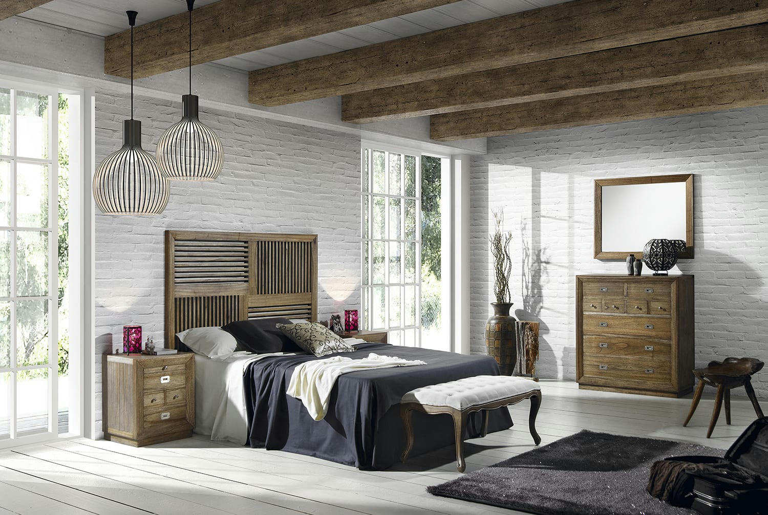 MERAPI - Commode en bois marron L100