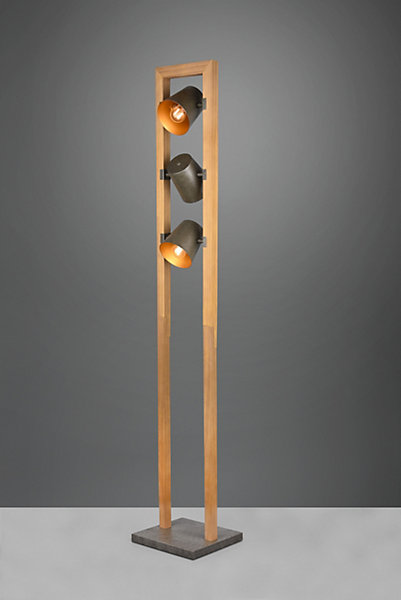 Lampadaire 3x E14 max. 25W, nickel antique, H 150 cm - Trio - Bell