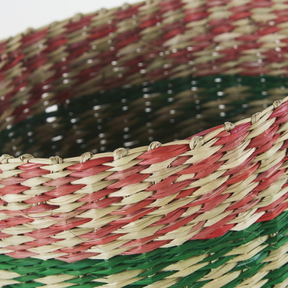 LAGOS - Panier de rangement en jonc de mer multicolore