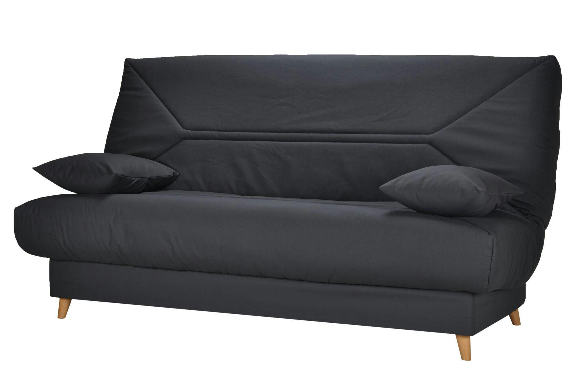 GERMUND - Banquette clic-clac en coton biologique anthracite