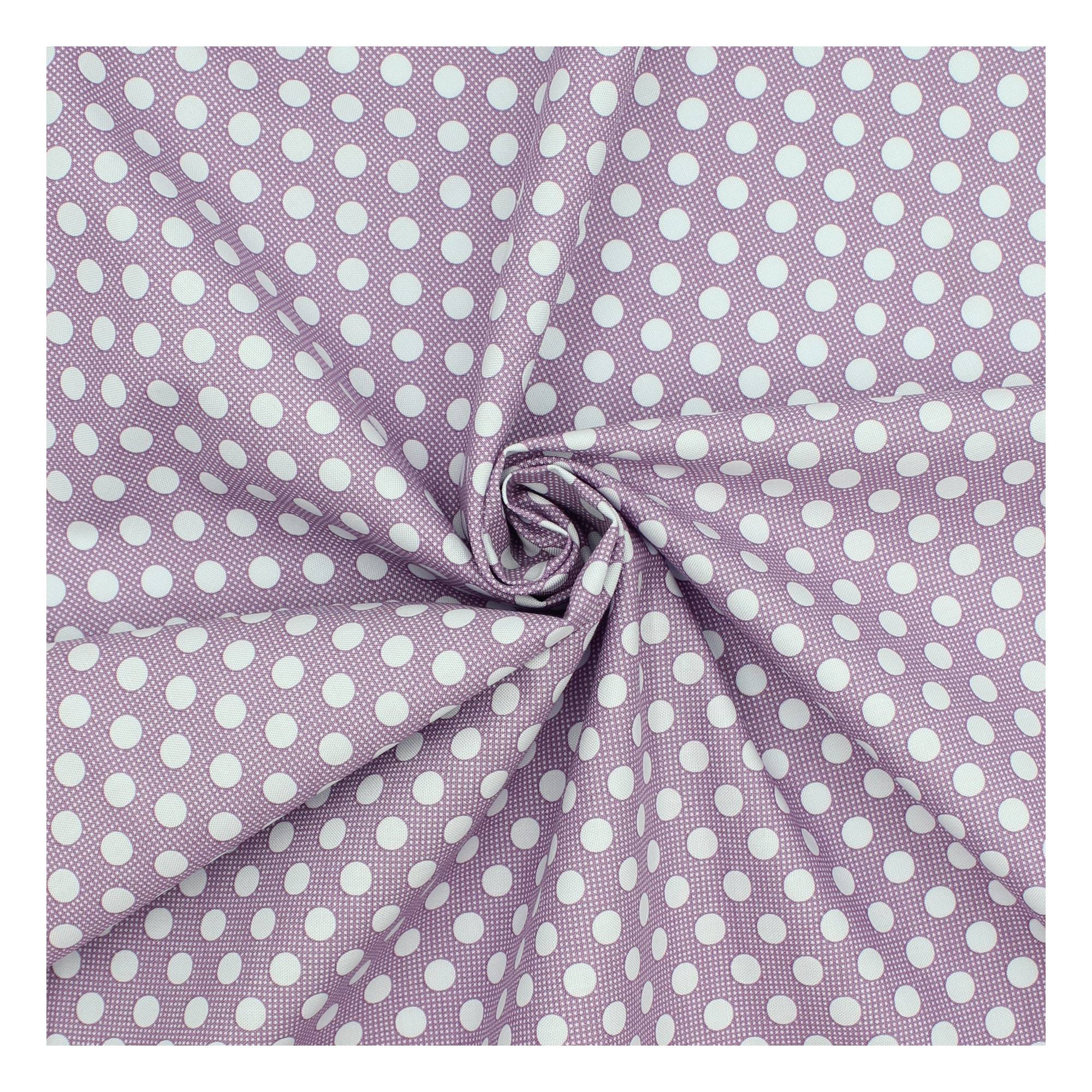 Lilac Medium Dot Cotton Fabric?by the Metre