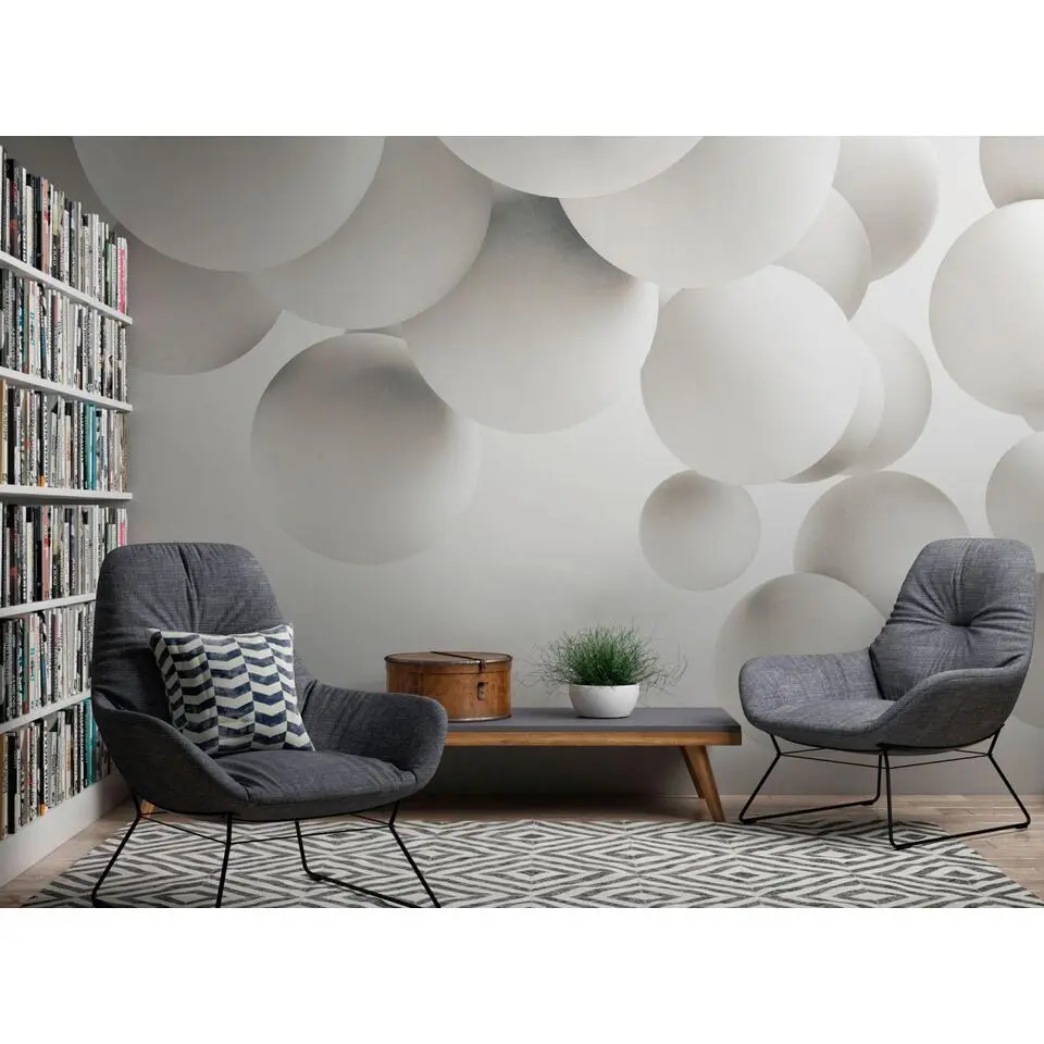 One Wall one Role fotobehang 3D-motief wit - 371 x 280 cm