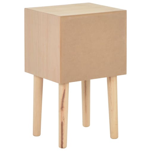 NNEVL Bedside Cabinet with 2 Drawers 30x25x49.5 cm Solid Pinewood