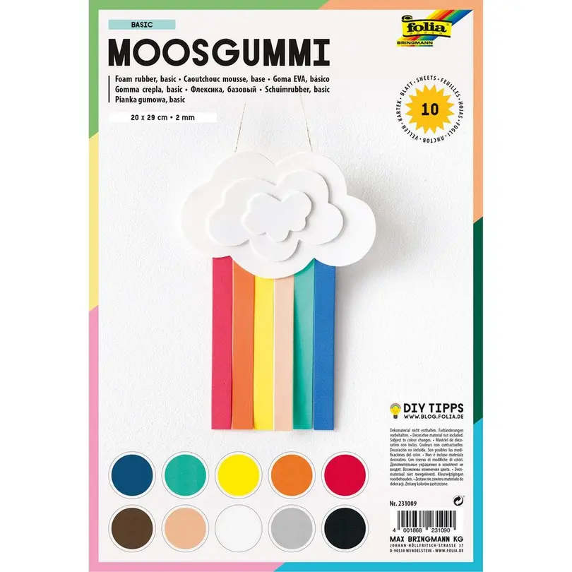 Bastelset 10er-Set Moosgummi-Set