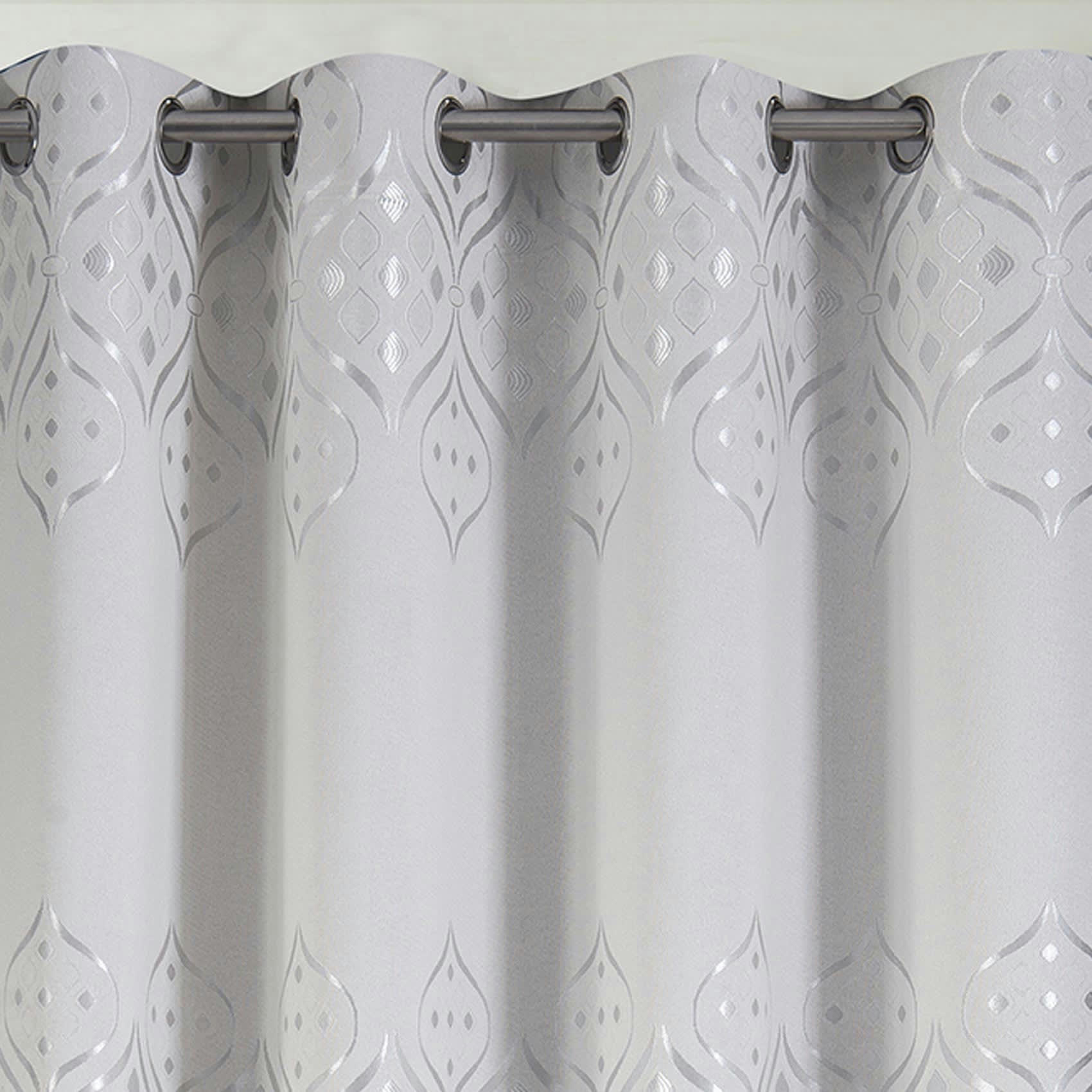 - Rideau obscurcissant à motifs brillants polyester ecru 140x260 cm