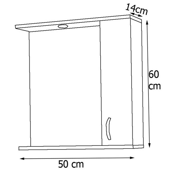 Spiegelschrank »Lisalo M«, BxHxT: 50 x 60 x 14 cm