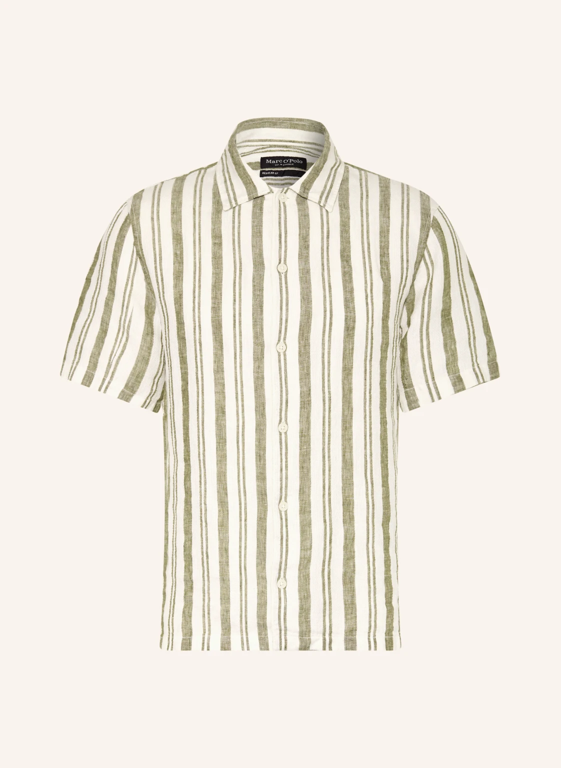 Marc O'Polo Kurzarm-Hemd Regular Fit aus Leinen
