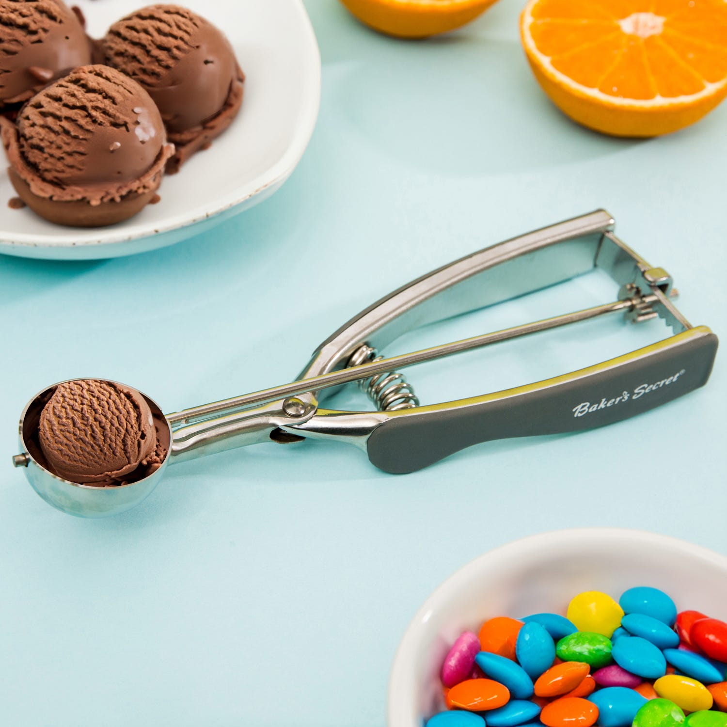 Porzionatore gelato in acciaio inox con molla