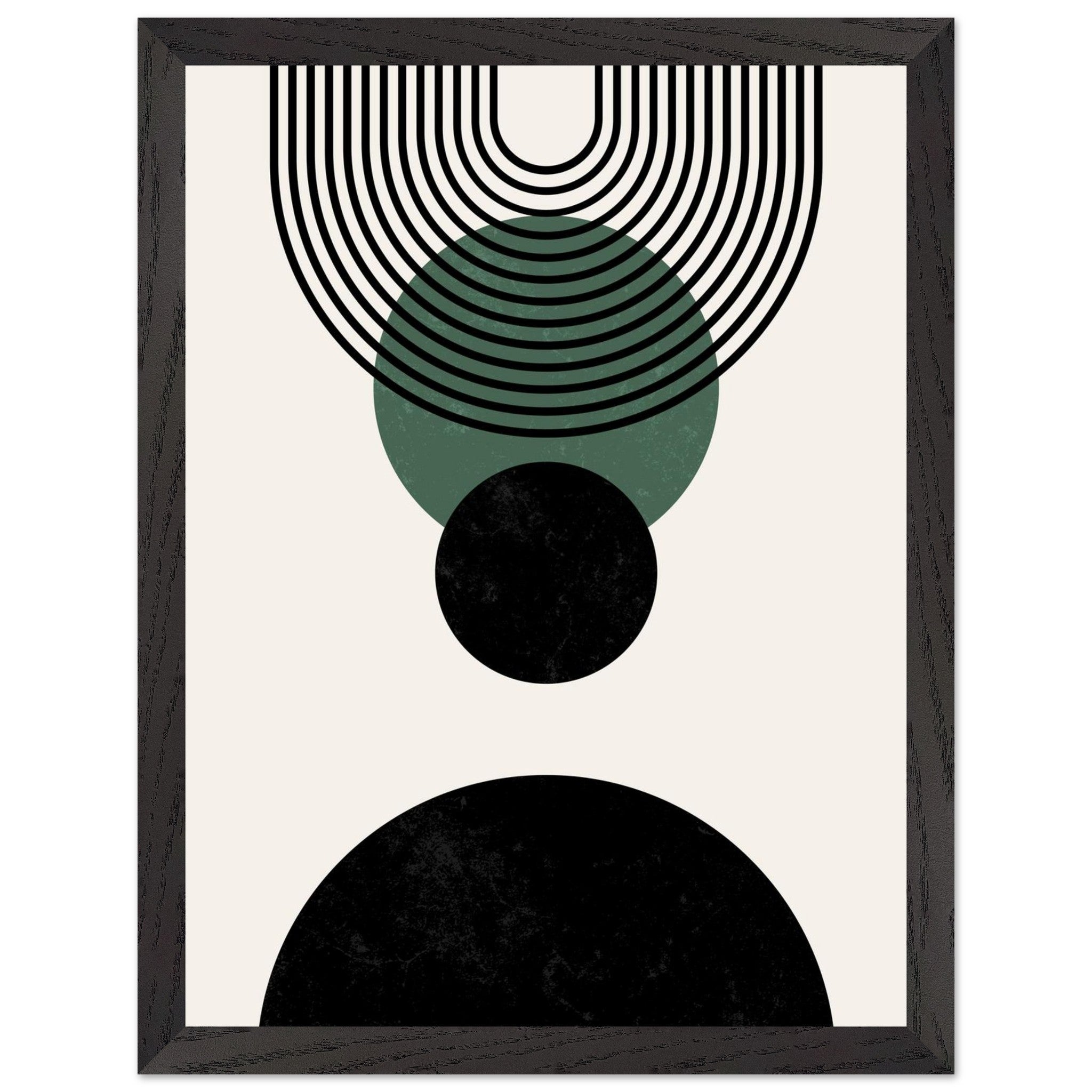 Artfulprints Poster met Lijst Boho wall art - Boho arches  - 30x40 cm - Zwart / Wit
