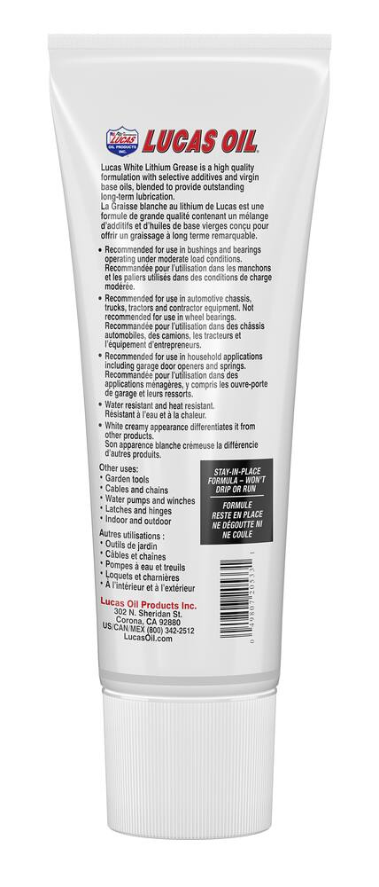 Lucas Oil White Lithium Grease Multi-Purpose, 8-oz