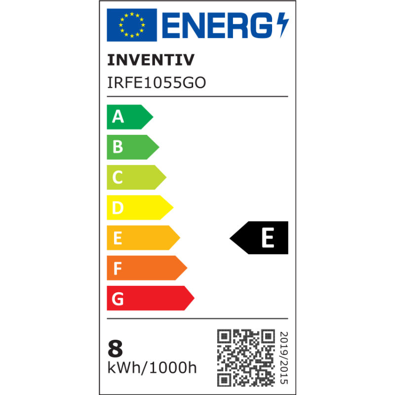 Ampoule opaque à filament LED E27 8 W 1055 lm blanc chaud INVENTIV