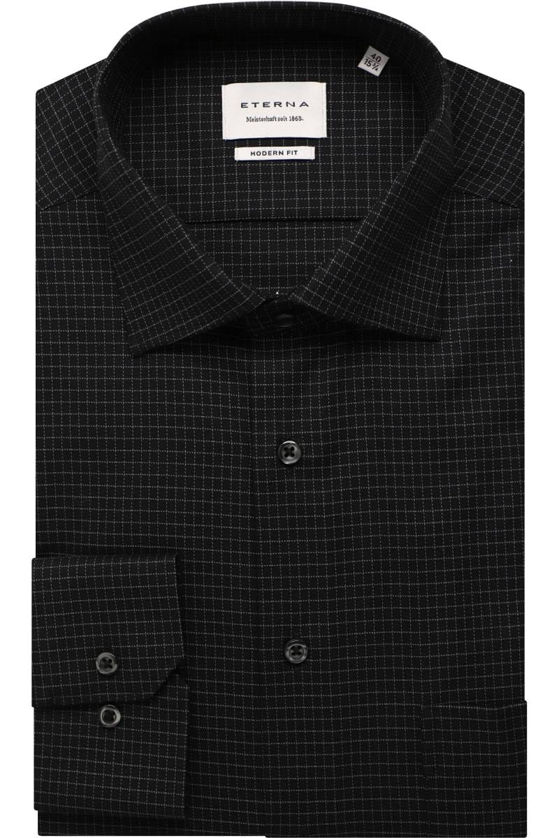 ETERNA Modern Fit Hemd anthrazit, Kariert