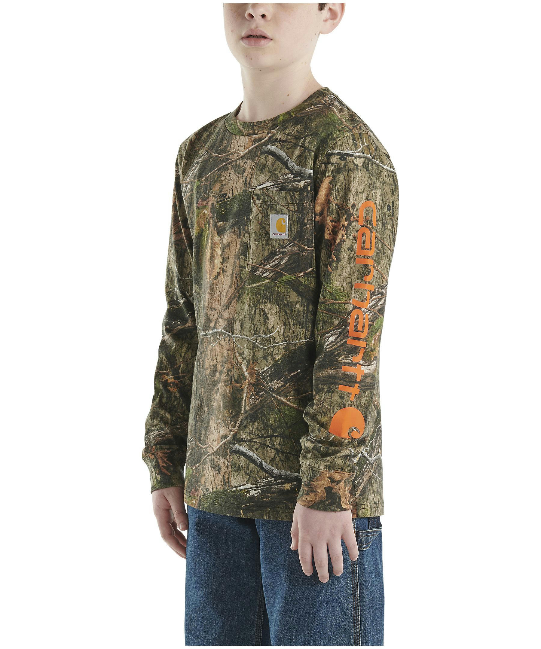 Carhartt Kids' Unisex Long Sleeve Camo Graphic T Shirt