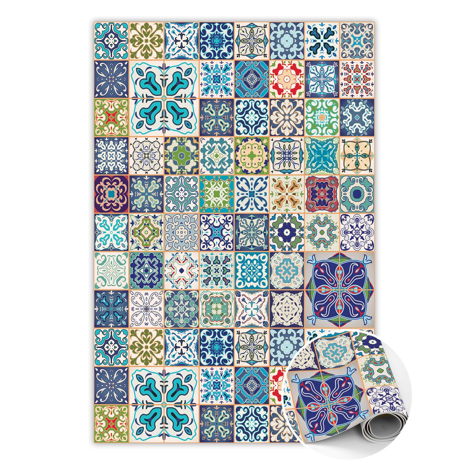 Modny dywan winylowy Portugalski wzór 60 x 90 cm