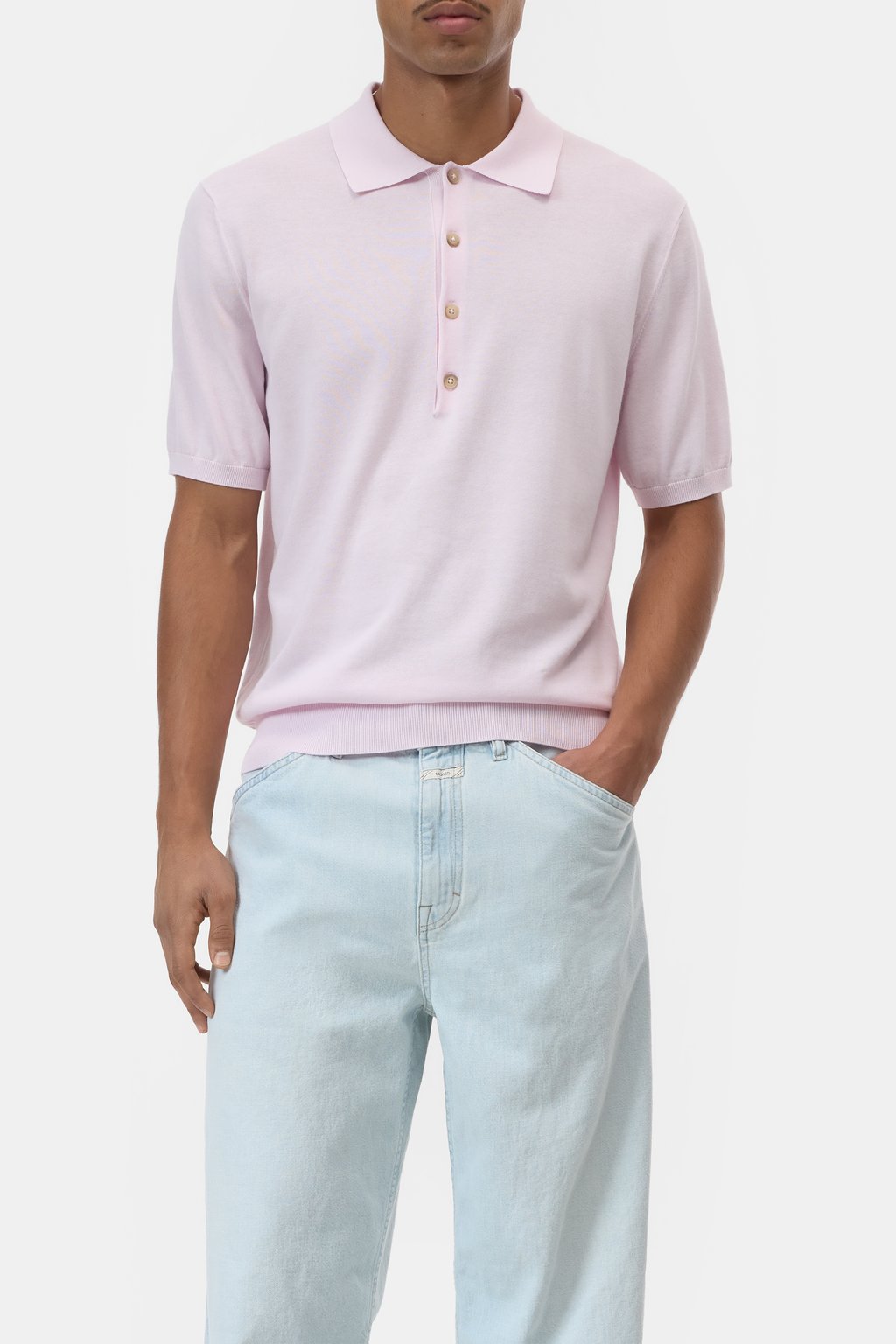 Feinstrick-Polo aus Baumwolle