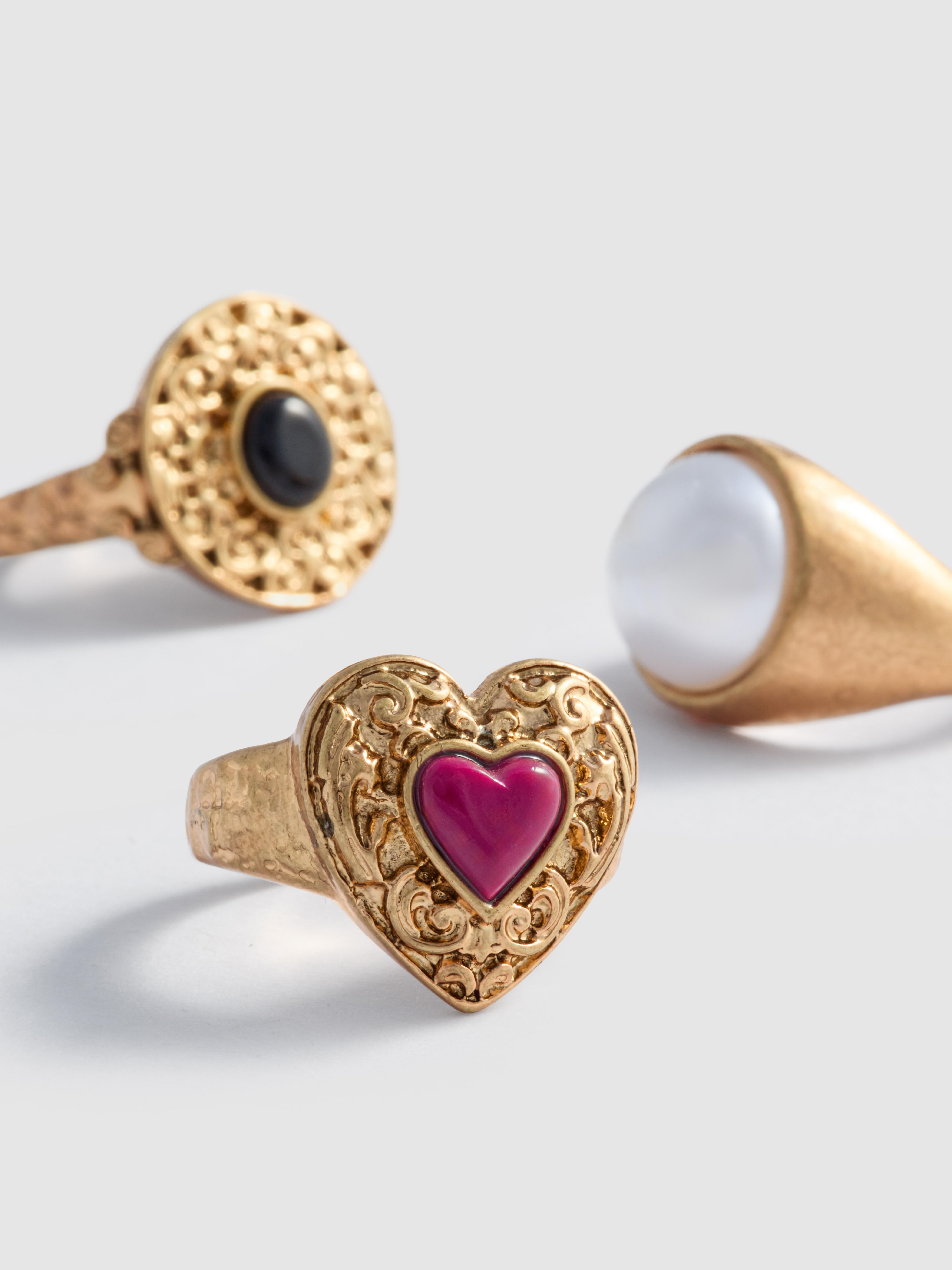 3pk Paula Echevarría Vintage Rings