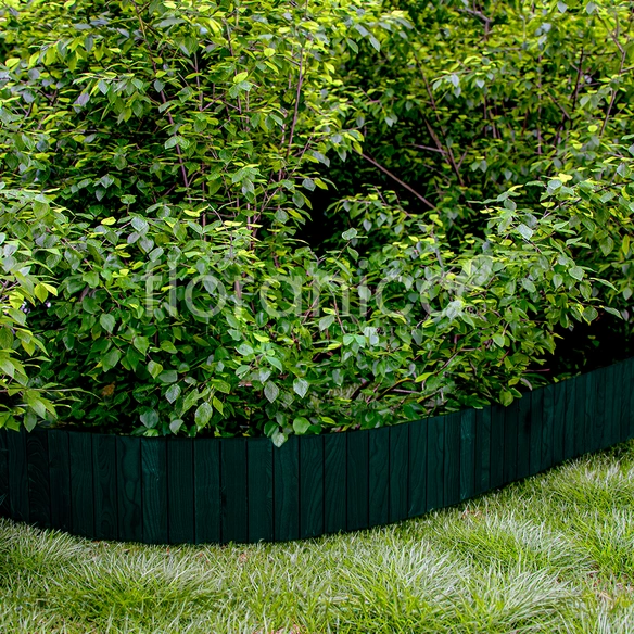 Beeteinfassung, Rollborder II Gartenzaun 200x30 cm Grün Kiefernholz Rollzaun
