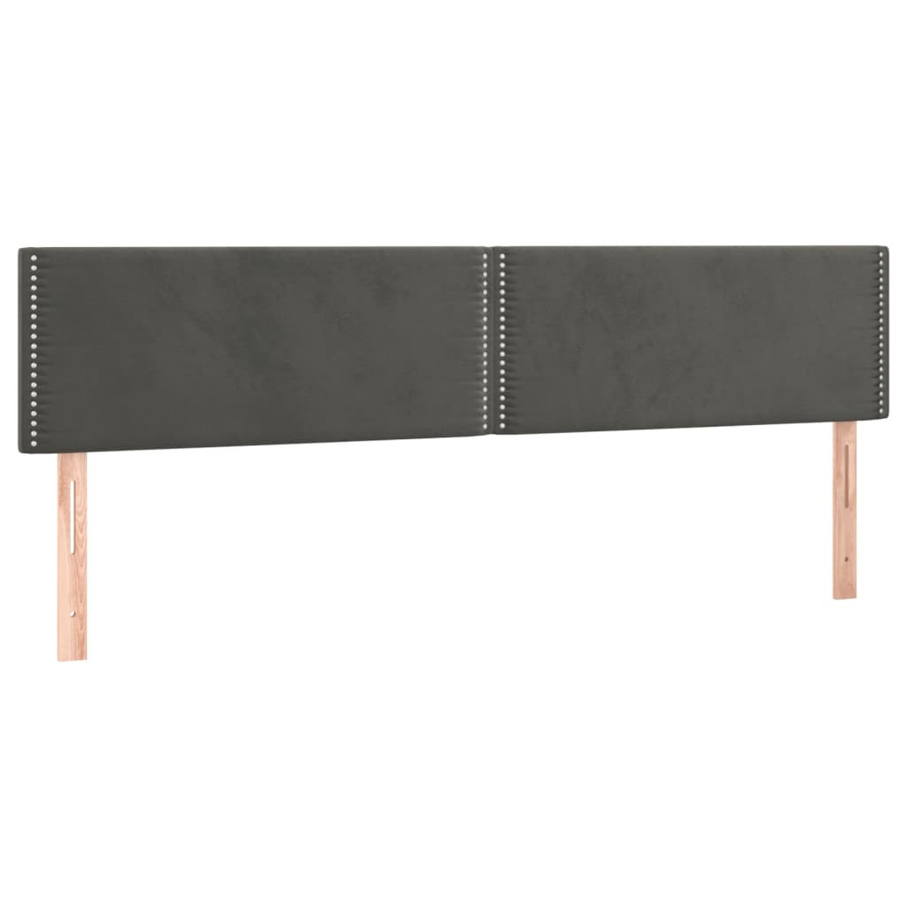 Wezgłowie Szary 200 x 5 x 78/88 cm Aksamit vidaXL